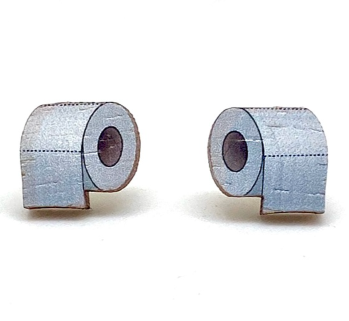 Toilet Paper stud earrings
