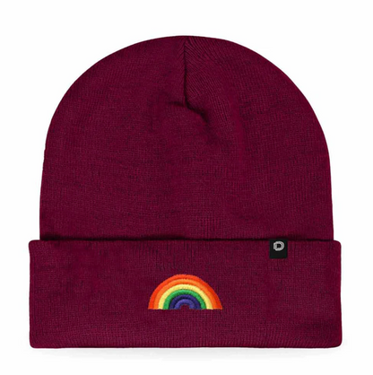 Rainbow beanie - Maroon