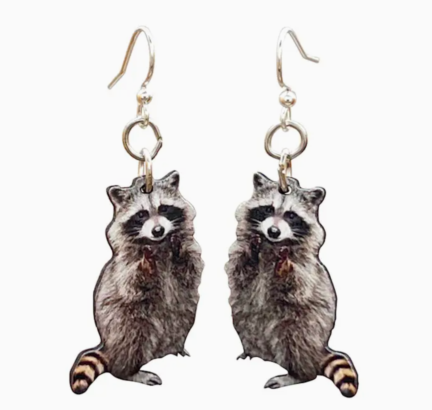 Raccoon Dangly earrings
