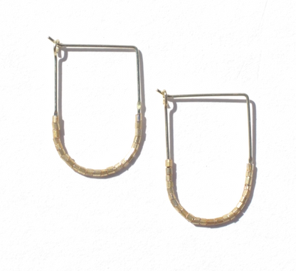 Beaded Drape Hoop earrings