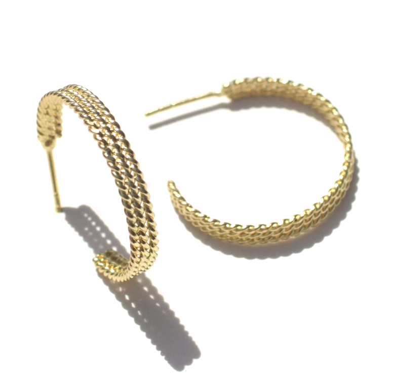 Textured Hoop earrings