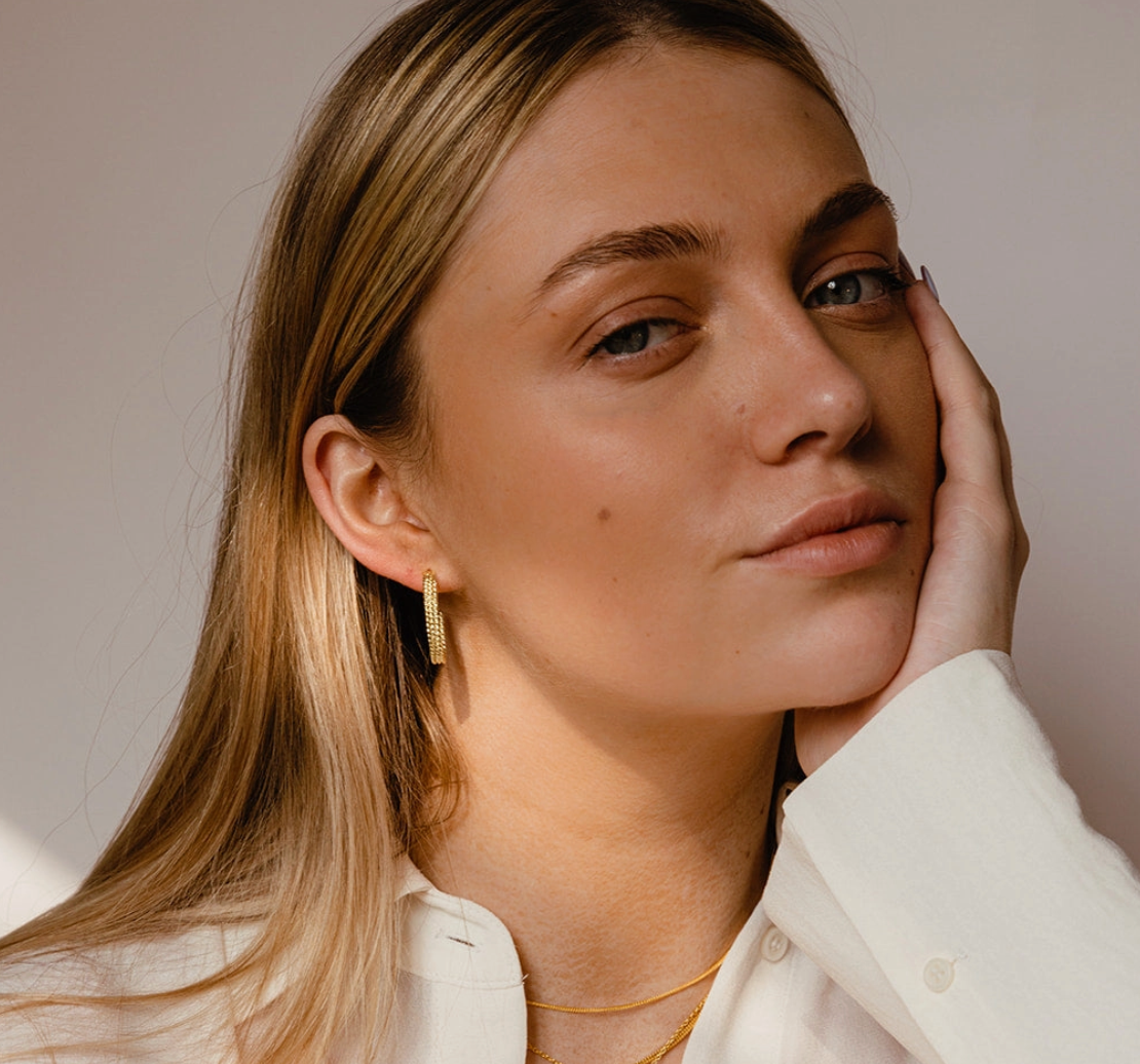 Textured Hoop earrings