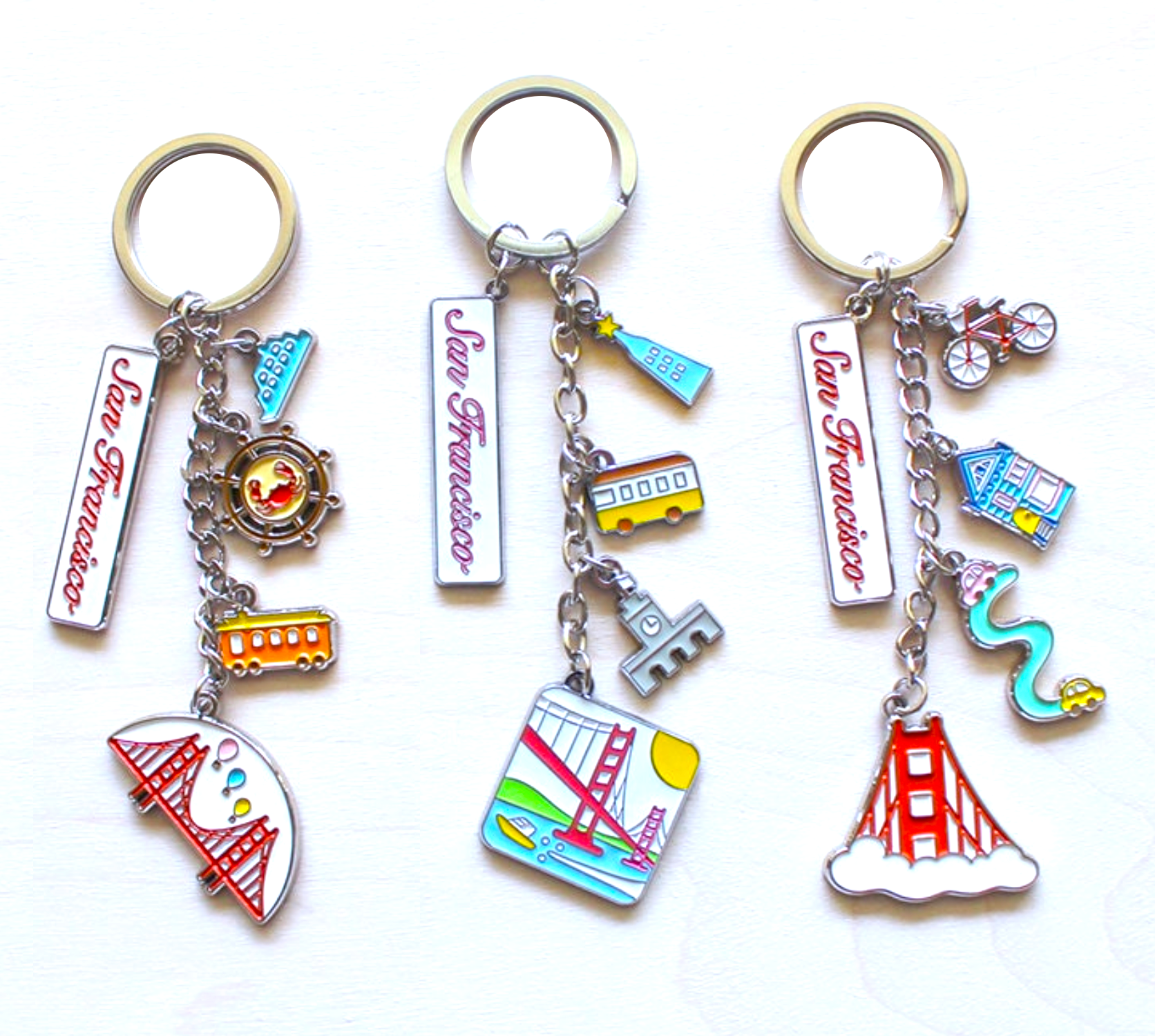 San Francisco Charm Keychains