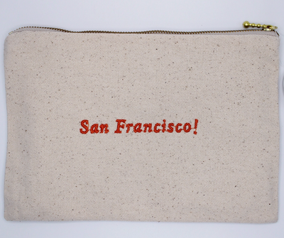 Embroidered Zipper Pouch - Balloons