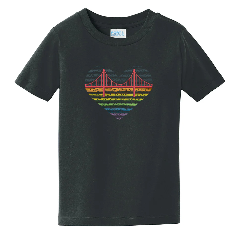 Heart Rainbow GGB toddler Tshirt