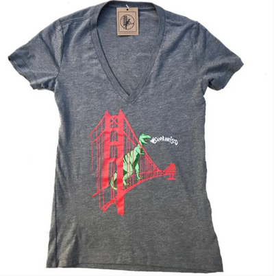 Dino V-neck Women's T-shirt