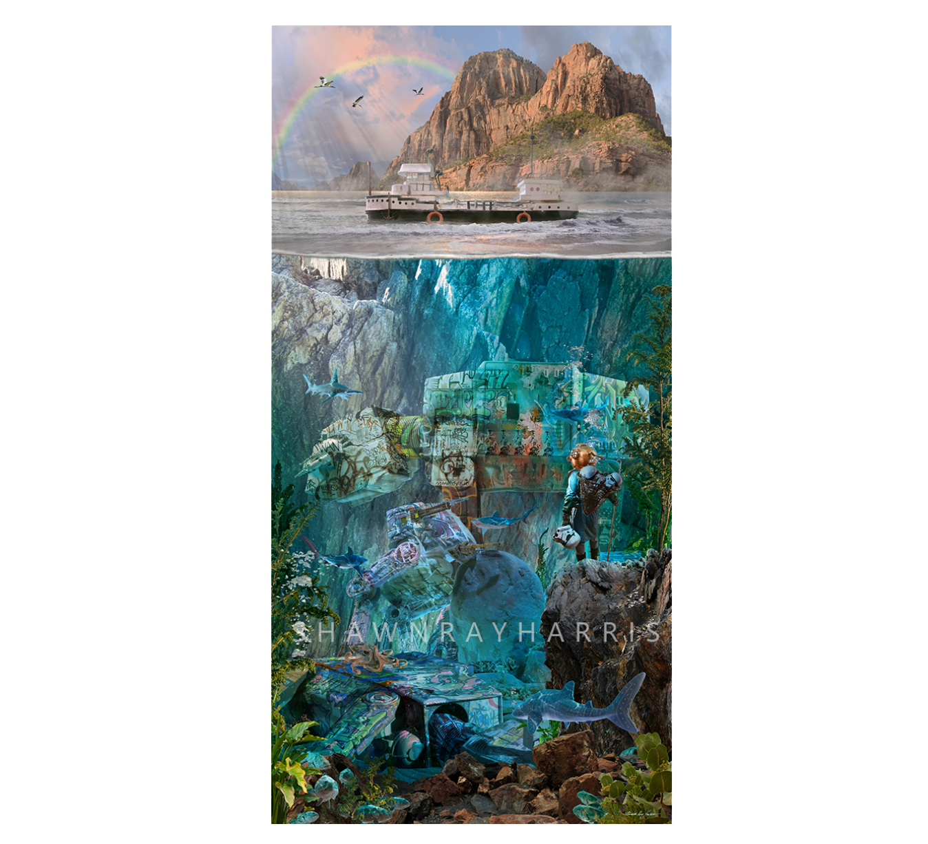 The Boneyard metal print