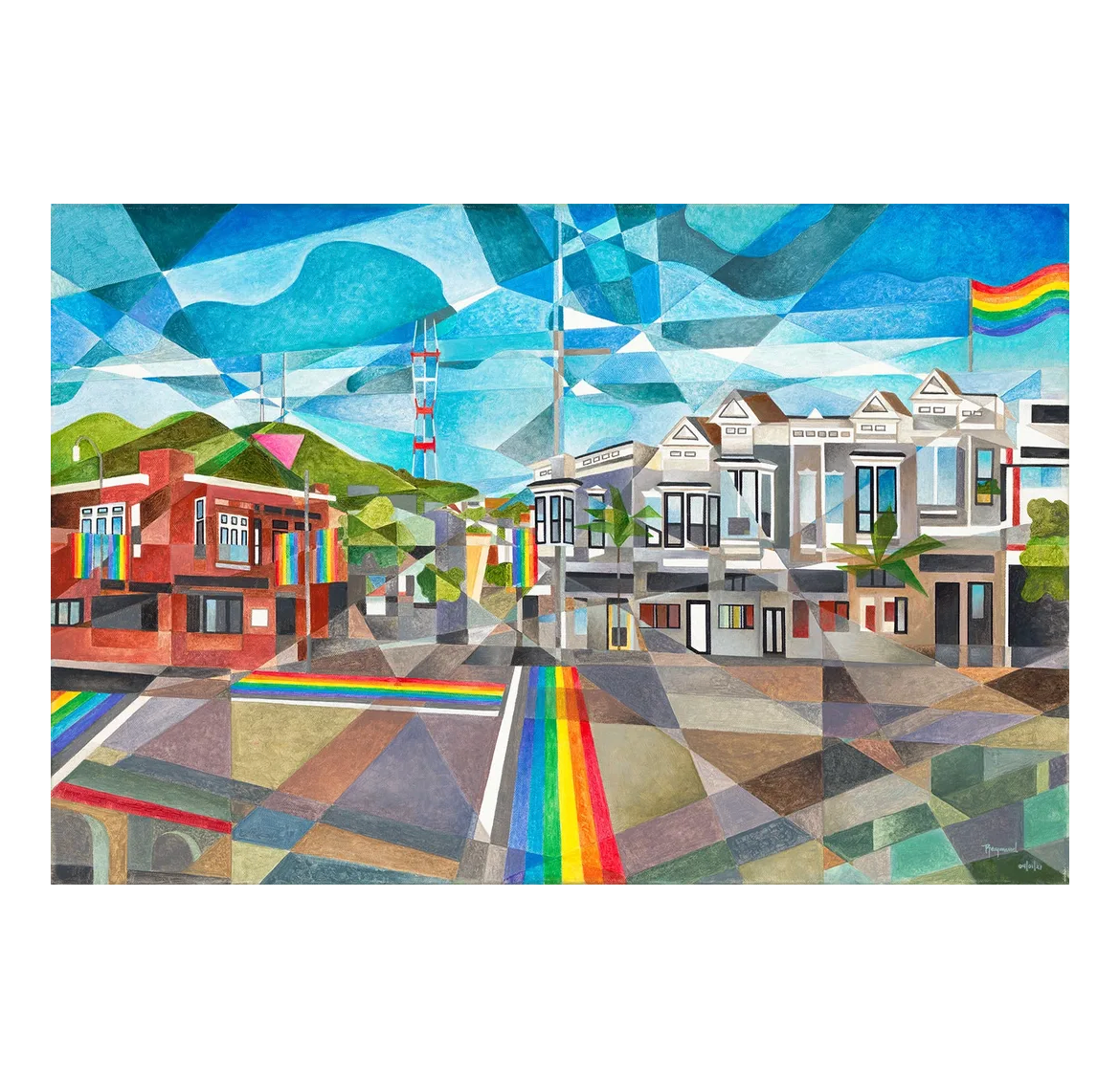 The Castro Neighborhood Art Print