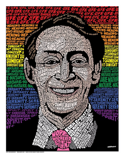 Harvey Milk art print - Rainbow edition