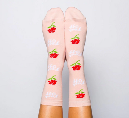 Rose Fuck Off socks Small