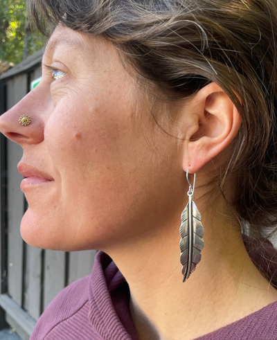 Large Feather earrings