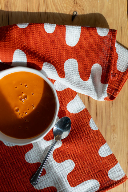 Tea towel - Echo Tangerine