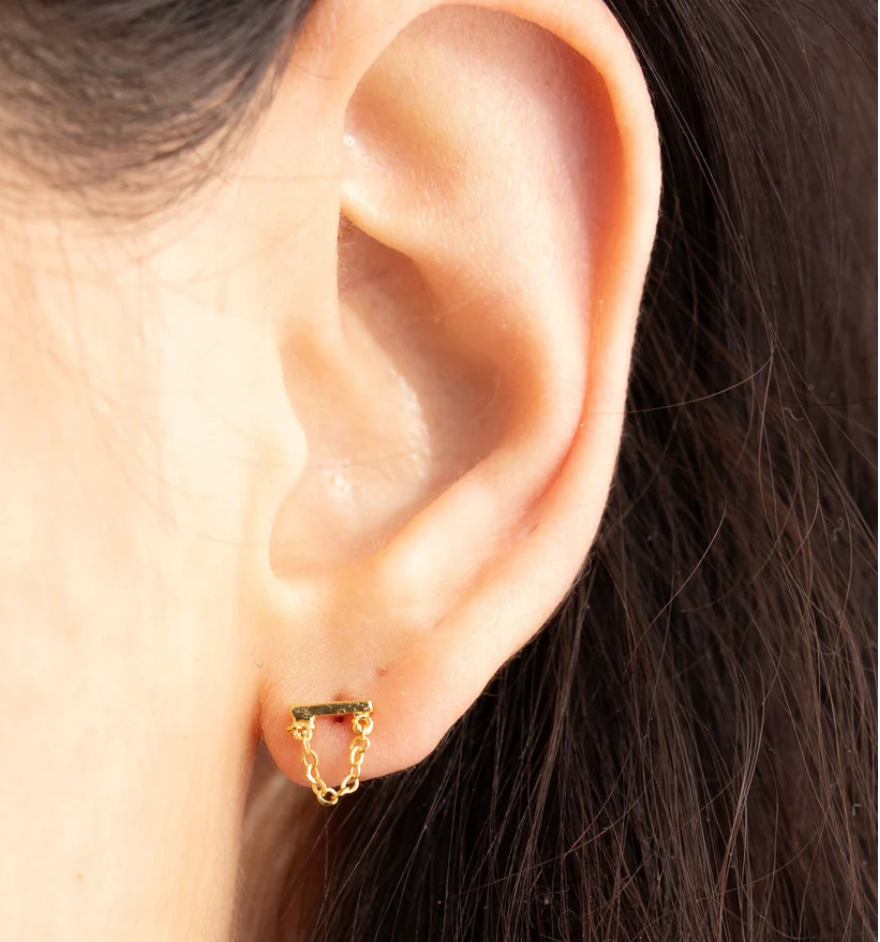Bar Chain stud