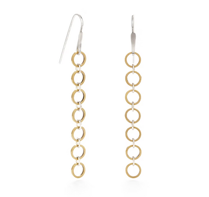 Mixed Metal Circle earrings