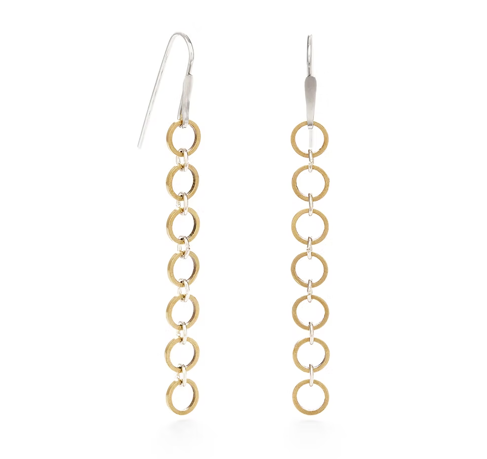 Mixed Metal Circle earrings