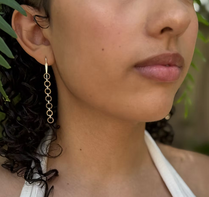 Mixed Metal Circle earrings