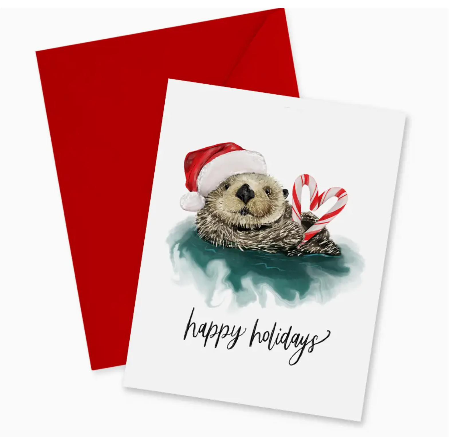 Holiday Sea Otter Card