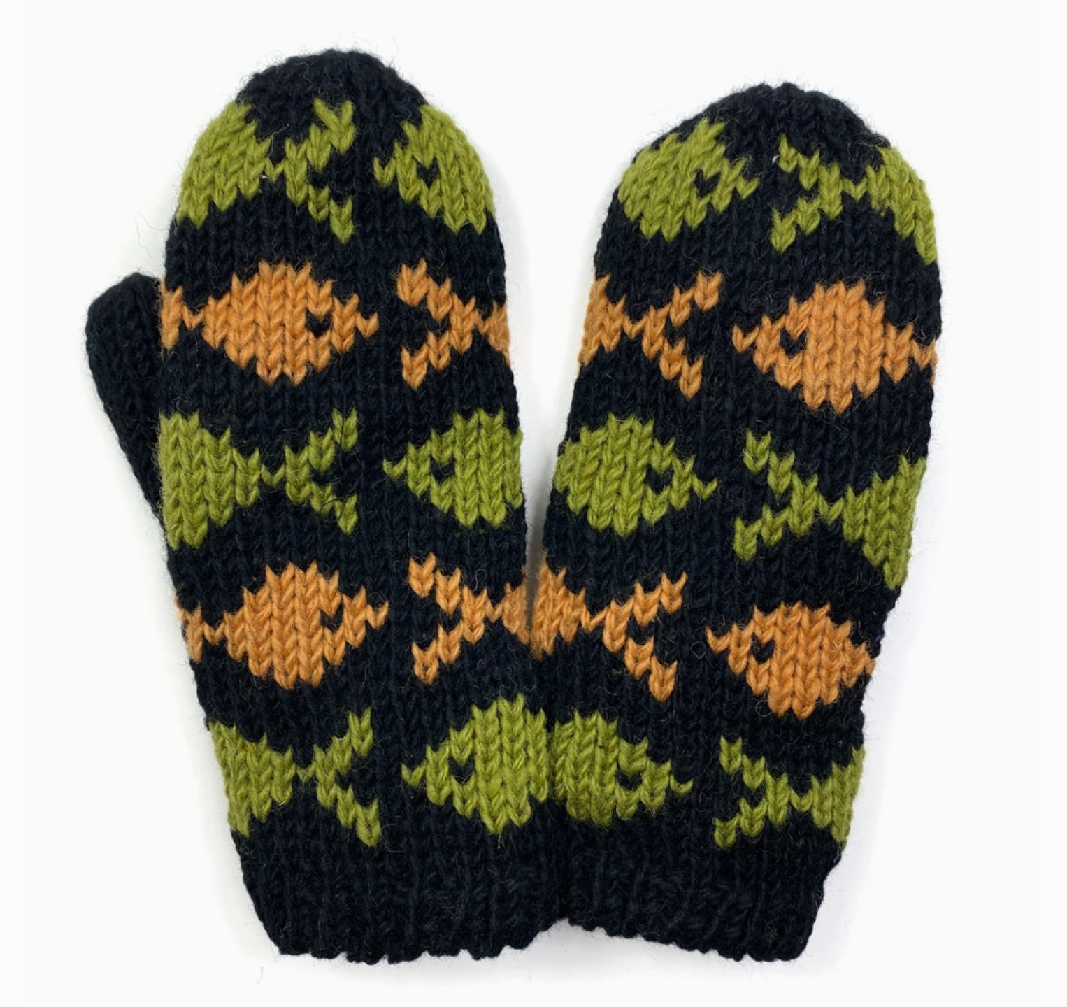 Fish Mittens - Black