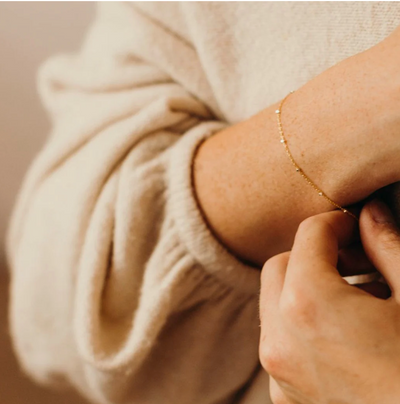 2-Tone Ball Chain Bracelet - Rose Gold