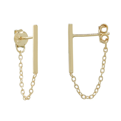 Bar Chain Dangle stud