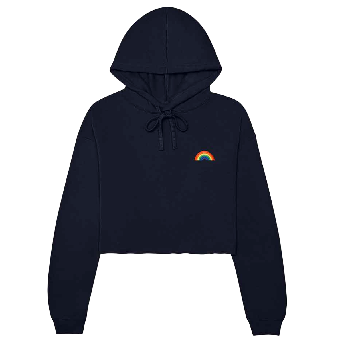 Rainbow cropped hoodie Navy