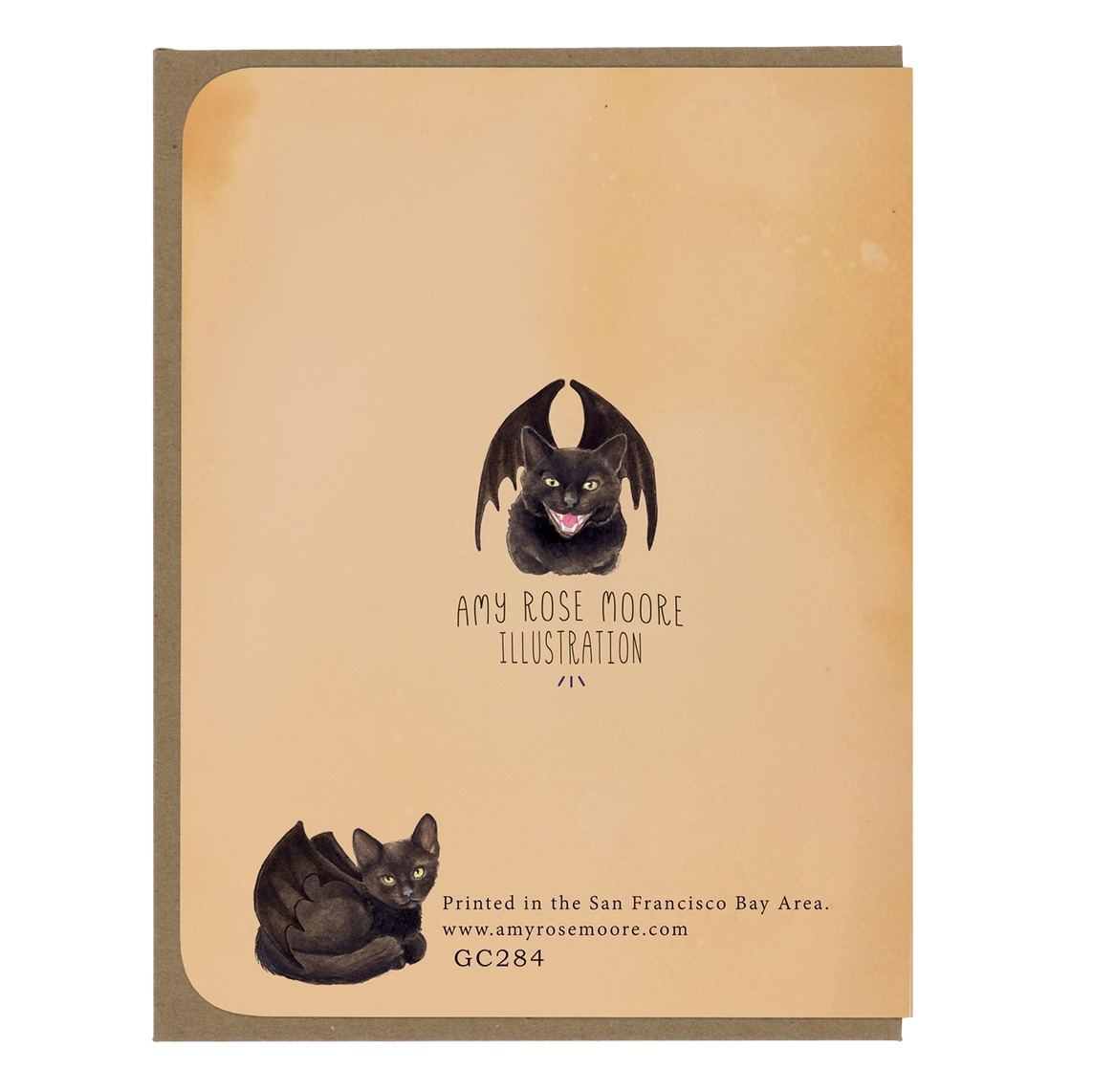Bat Kittens Allover Halloween Card