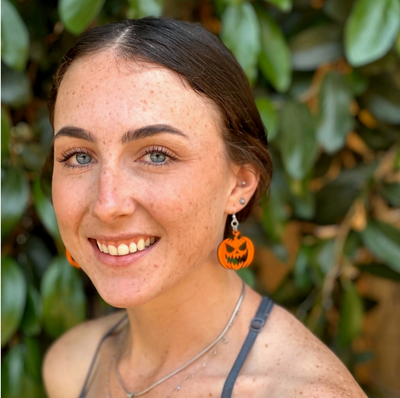 Jack OLantern Scary Dangly earrings