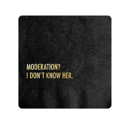 Moderation Cocktail Napkin
