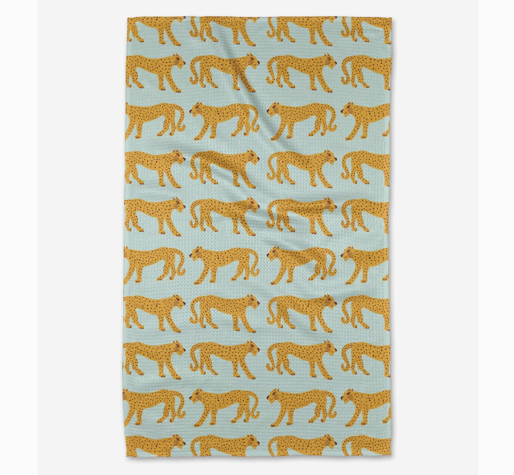 Cheetah Blu Tea Towel Geometry