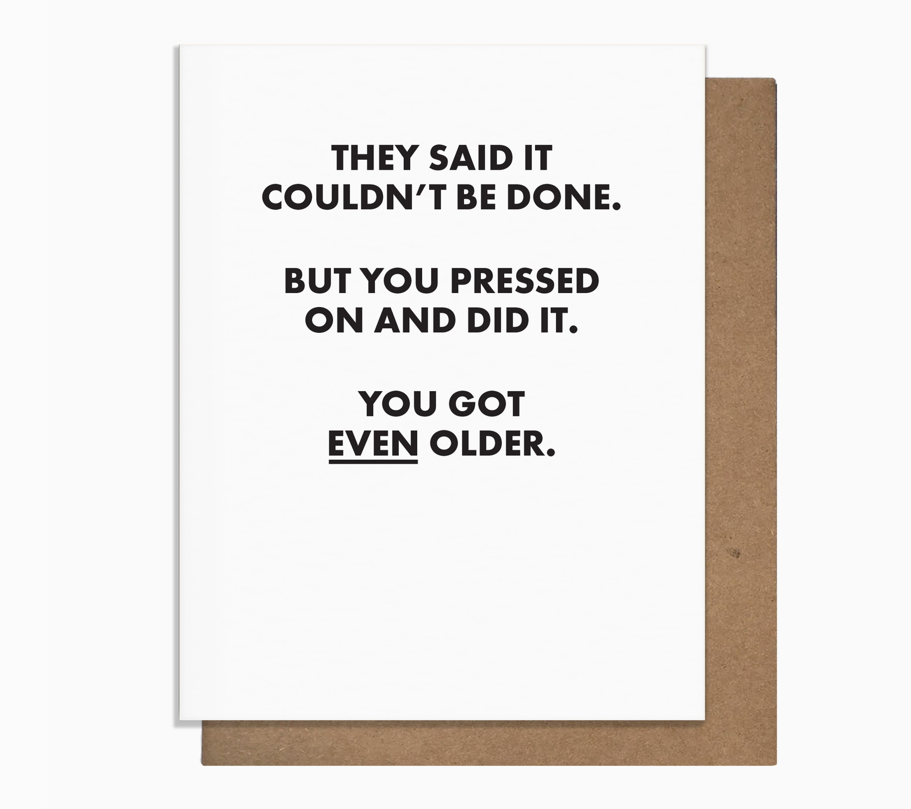 Couldn't Be Done card