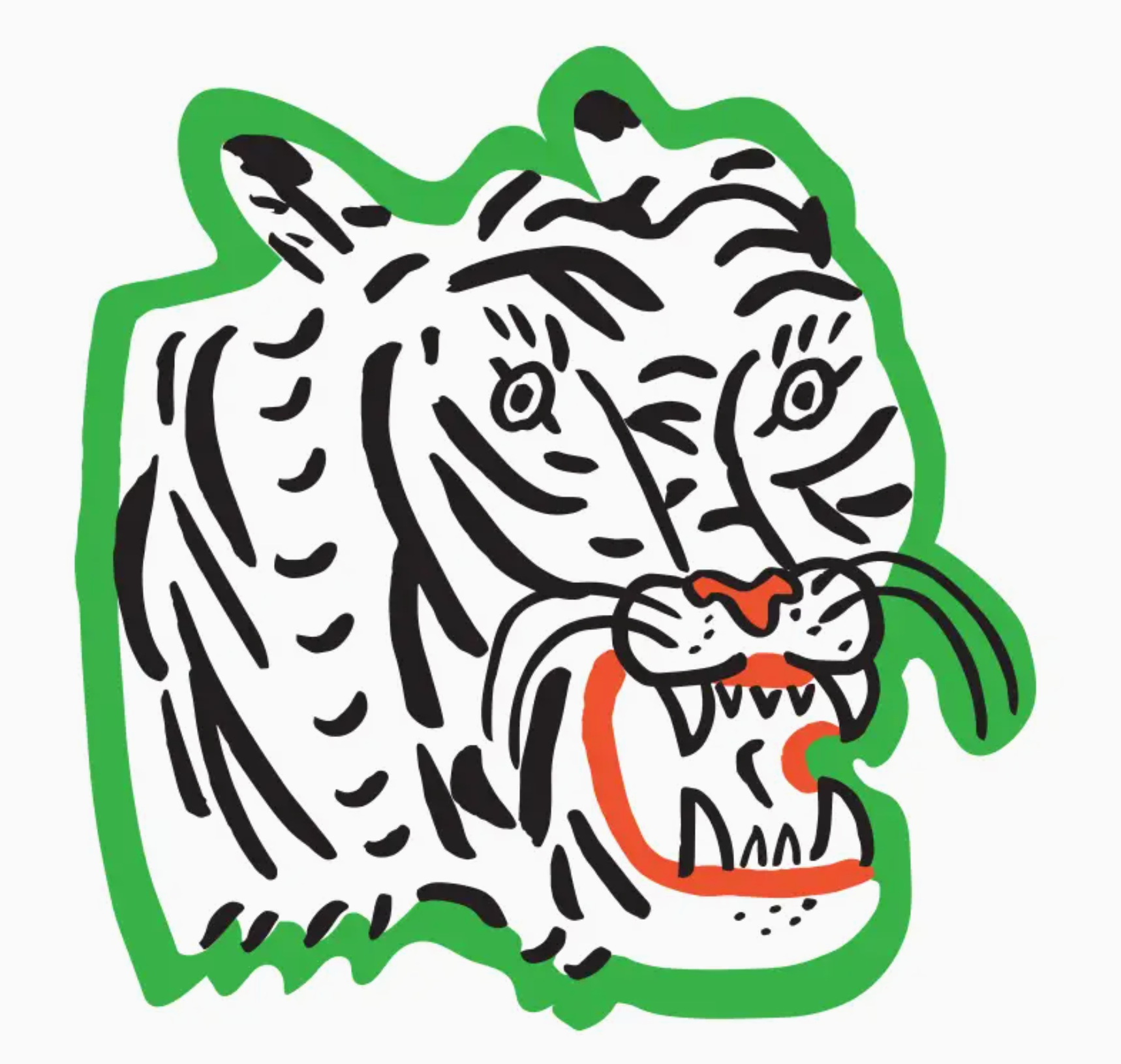 Tiger Head sticker