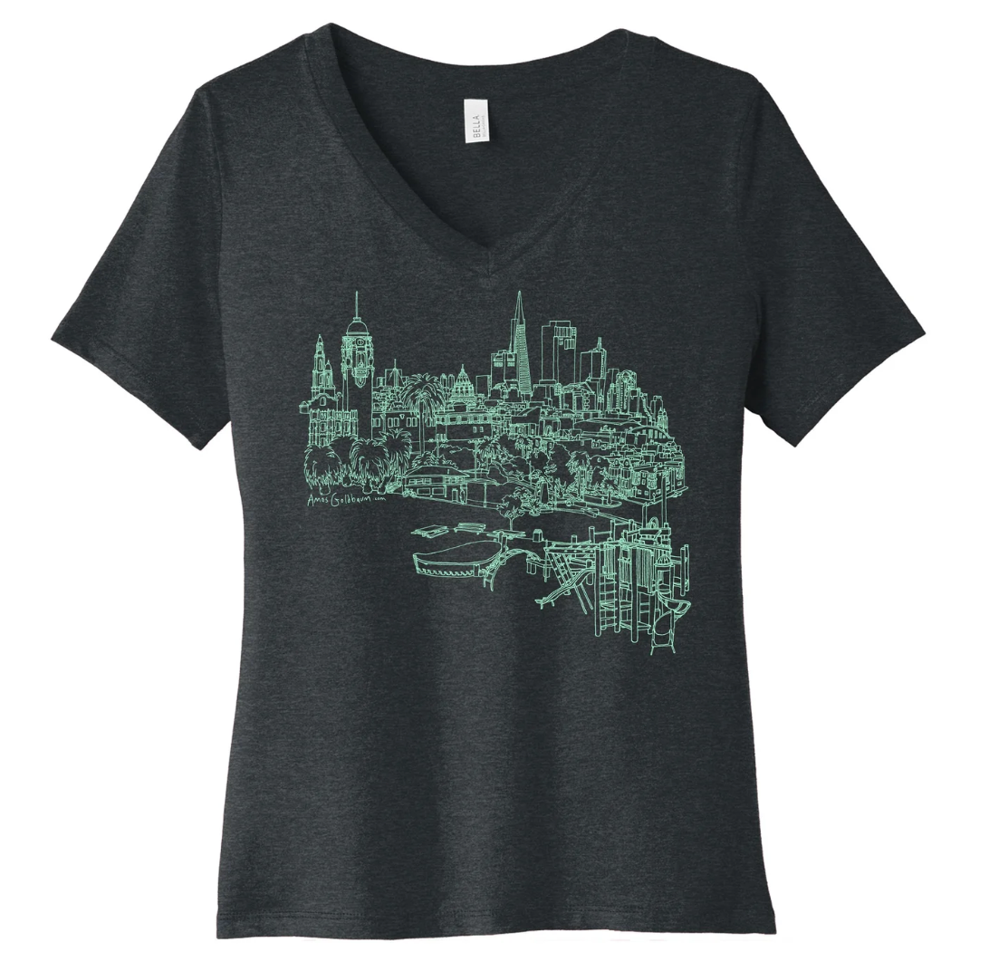 Dolores Park Women's Vneck T-Shirt