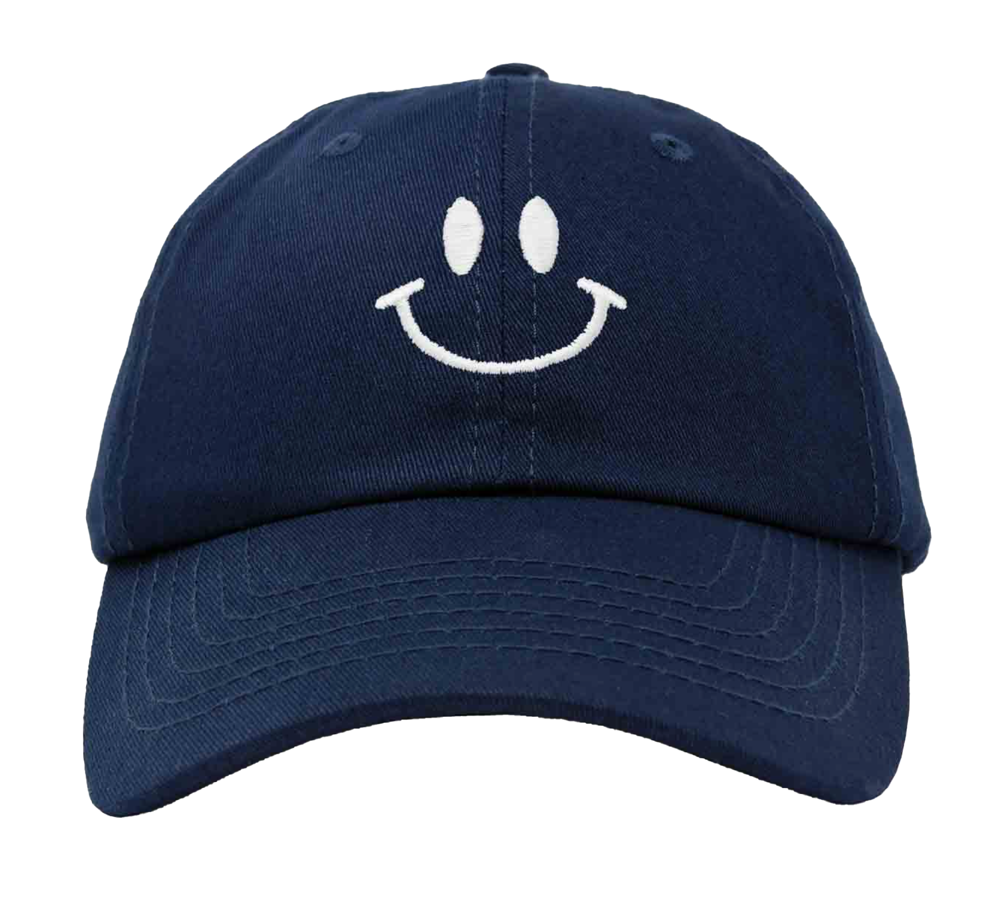 Smiley Face Embroidered Baseball Hat