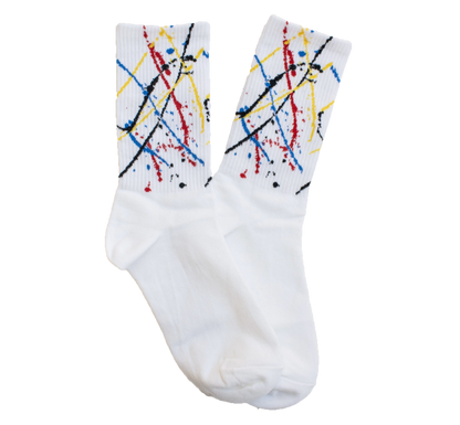 Paint Splatter socks - White