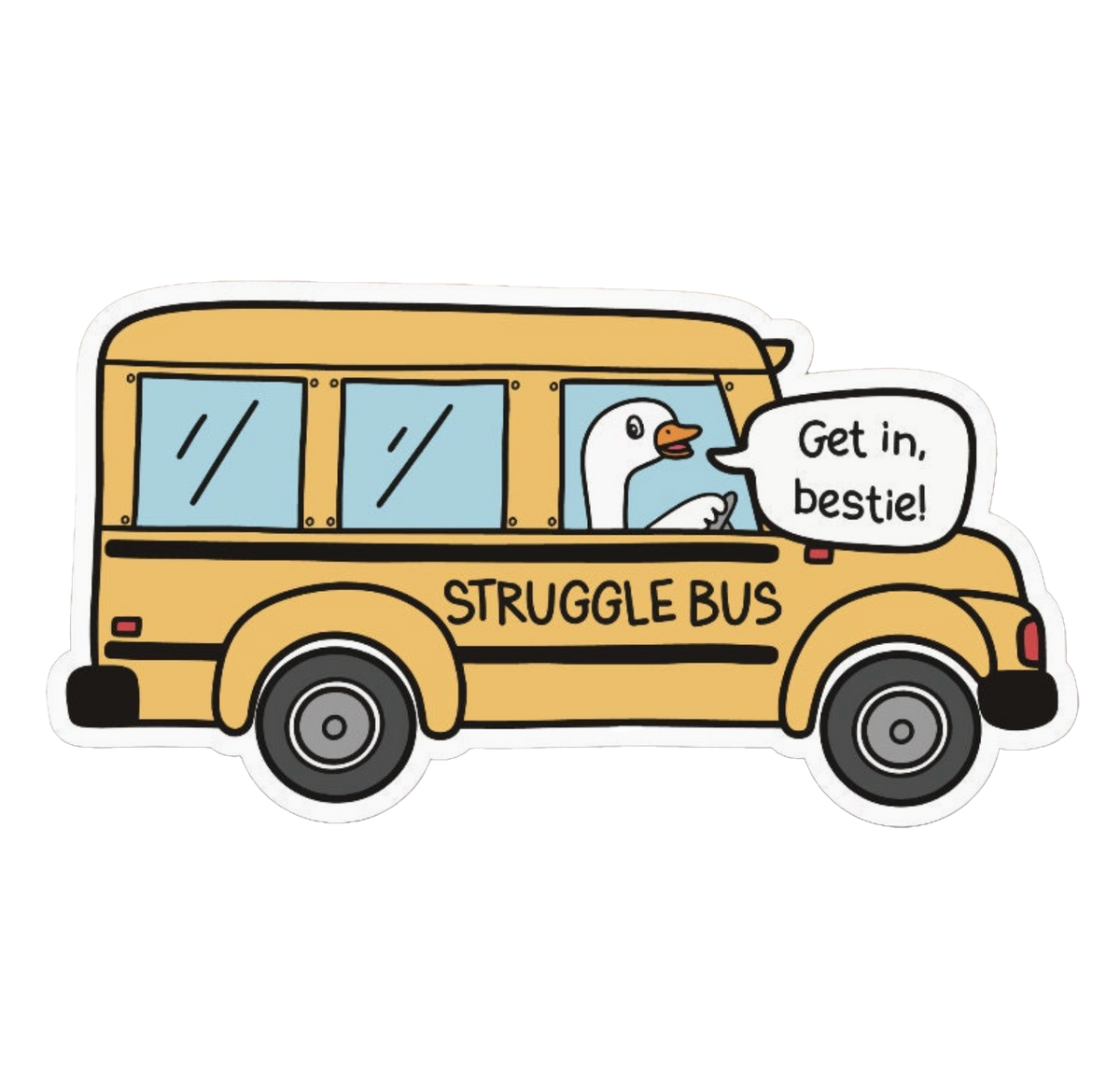 Struggle Bus Sticker