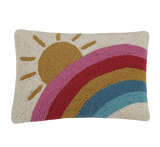 Sun and Rainbow Hook Pillow