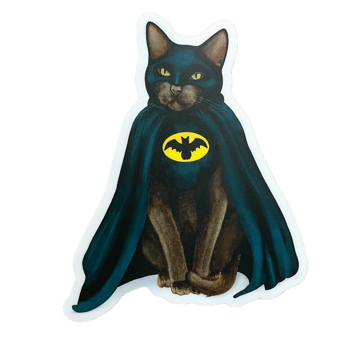 Superhero Bat Cat Sticker