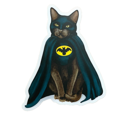 Superhero Bat Cat Sticker