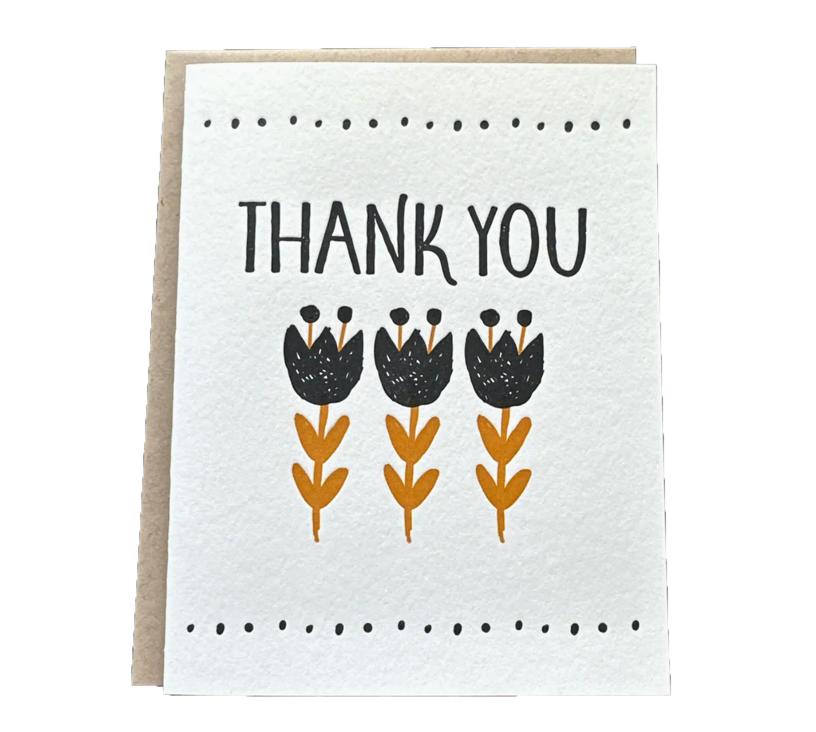 Thank You Tulips Letterpress card / card pack