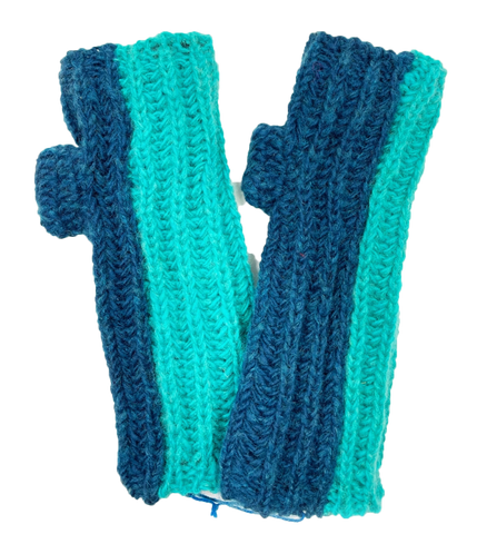 Two Toned Fingerless Gloves
