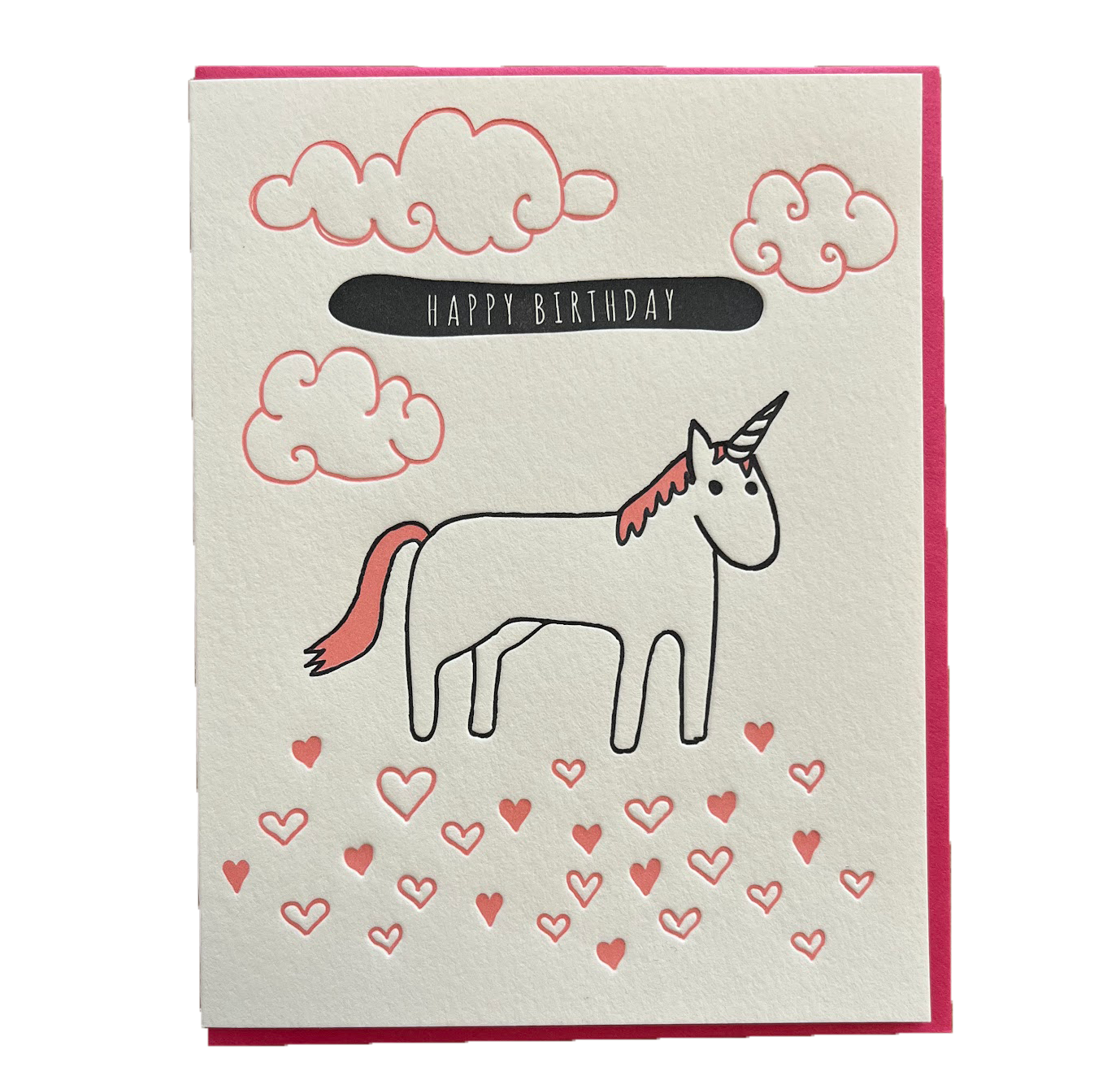 Birthday Unicorn Letterpress card