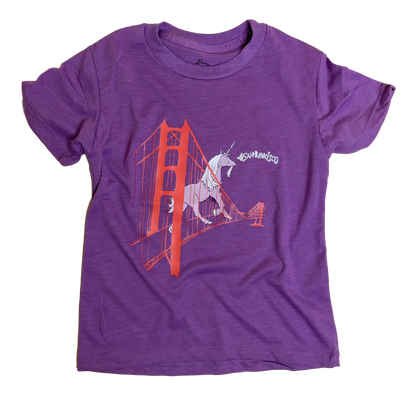 Unicorn on the Golden Gate Bridge Kid's T-Shirt