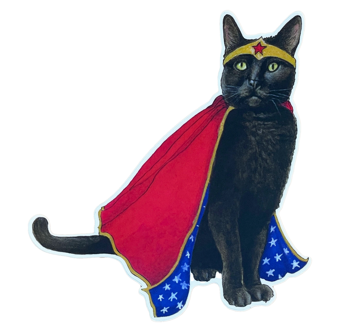 Wonder Cat Sticker