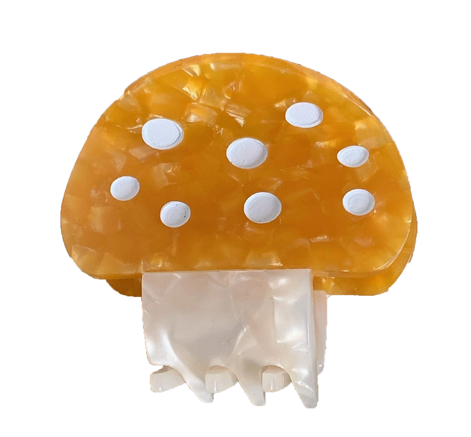 Yellow Mushroom Hair Claw