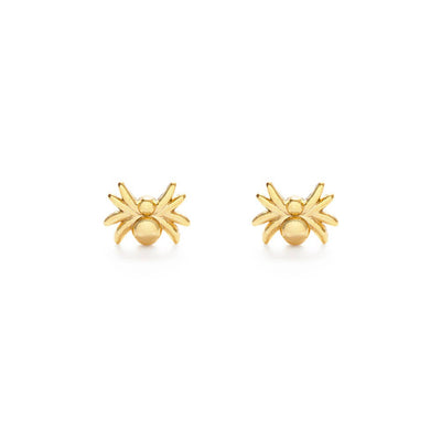 Spider Gold Stud Earrings
