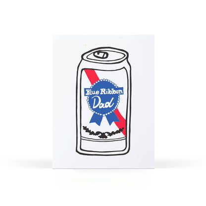 Blue Ribbon Dad Greeting Card