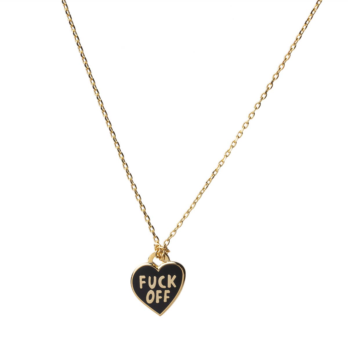 Fuck Off Heart Necklace
