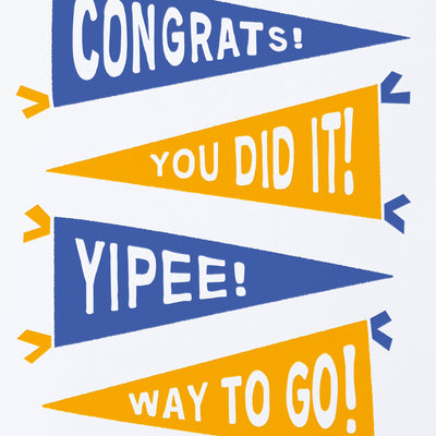 Pennants Congrats Card