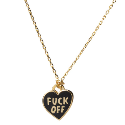 Fuck Off Heart Necklace