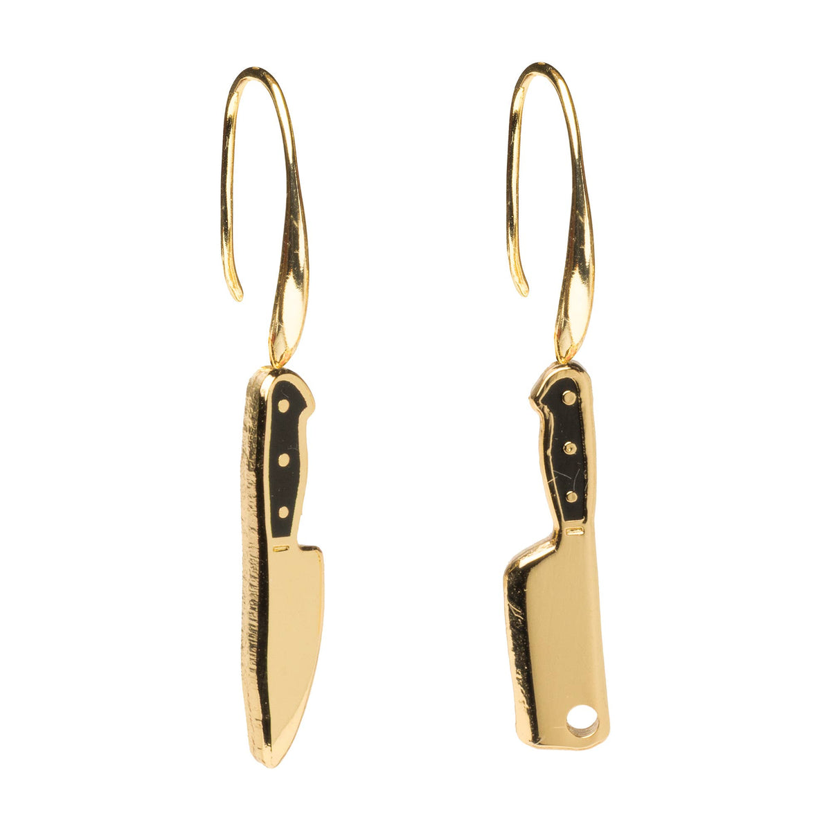 Knife and Cleaver Drop Earrings